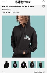 Metal Umbrella Men’s Pullover Hoodie Sweater Black XXS extra Extra Small
