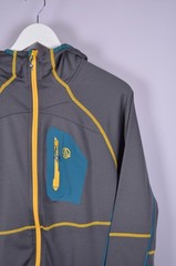 Mens Ternua Rager Grey Full Zip Hooded Stretch Jacket Hoodie Size XL Outdoor