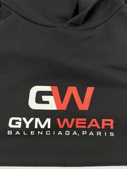 BALENCIAGA GYM PRINT LOGO OVERSIZED MENS HOODIE SIZE:XXS FITS XXL +