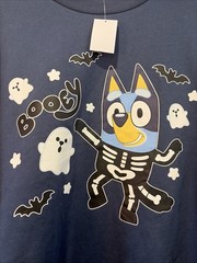 Bluey Halloween Skeleton Graphic Sweatshirt Navy Size Mens XXL
