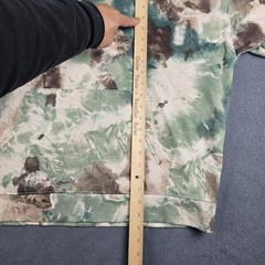 No Boundaries Men’s XL Oversized Fleece Hoodie Tie-Dye Green Brown