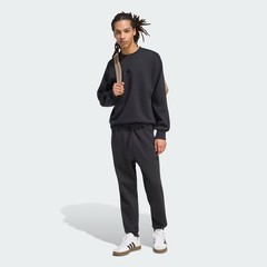 adidas Essentials 3-Stripes Fleece Sweatshirt Black