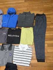Mens Athletic Lot of 14 Sz XL Under Armour Nike Hoodies Polos Shorts Gym Casual
