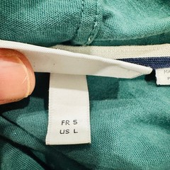 Lacoste Hoodie Mens Large sz 5 Green Regular Fit Cotton Jersey Pullover Sweater