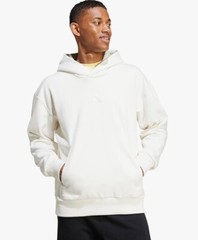 adidas Men’s Hoodie All Season Fleece Pullover Off White Relaxed Fit Size 2XL