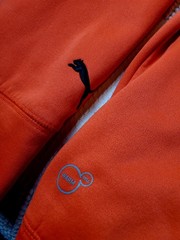 PUMA WarmCELL Orange Graphic Logo Polyester Fleece Pullover Hoodie Men’s XL