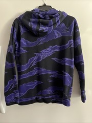 NIKE JORDAN CLUB HOODIE Purple Camo Zippered Hoodie Vintage Y2K Sz M G4