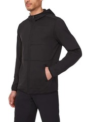 Merrell Men’s Full Zip Hoodie L, Grid Fleece Jacket Moisture Wicking Stretch NEW