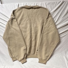 American Tradition Men’s Beige Fleece Crewneck Pullover Deer Graphic XL