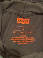 NWOT Levis Long Sleeve T-Shirt Hoodie Men’s Small Navy Blue Red White Logo