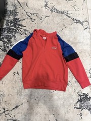 Levi’s Men’s Colorblock 1/4 Zip Hooded Cotton Hoodie Logo Size S