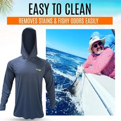 Mahi Jax Long Sleeve Hoodie Shem Creek Collection with 50+SPF sun protection