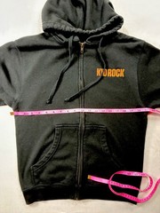 Men M Black Kid Rock Graphic Print Full Zip Hoodie Long Sleeve Pockets