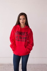 Zombies Eat Brains so Youre Safe Hoodie Funny Costume Halloween Sweatshirt