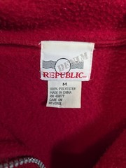 Denim Republic Men’s Sz Medium Red Vintage Fleece 1/4 Zip Pullover