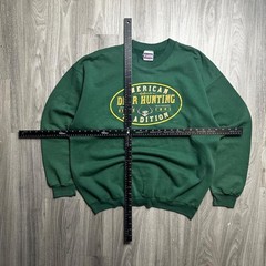 Large Vintage Hanes 90s American Deer Hunting Tradition Crewneck Sweatshirt