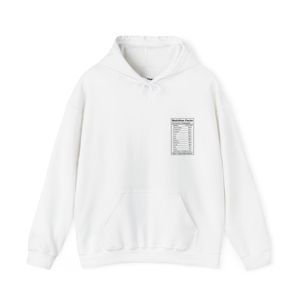 Burgundy Nutrition Facts Hoodie Unisex | Motivation Graphic Streetwear Meko