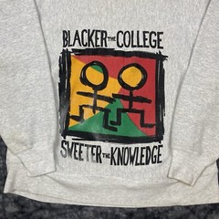 Blacker The College Sweeter The Knowledge Crewneck Mens Size XL Pullover Vintage