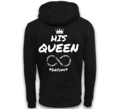 King Queen Infinity Love Hoodie Hooded Pullover Sweatshirt Couple Unisex XXS-5XL
