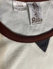 VTG 70s Alfie California Men L Terry Cloth Color Block Raglan Sweatshirt Ringer