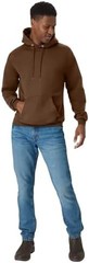 Men’s Pull On Hoodie Long Sleeve Hooded Neck Army Brown Daily Wear Cotton Blend