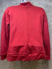 Cinch Mens M Red Heathered 1/4 Zip Pullover Slits Long Sleeve Rayon Blend Cowboy