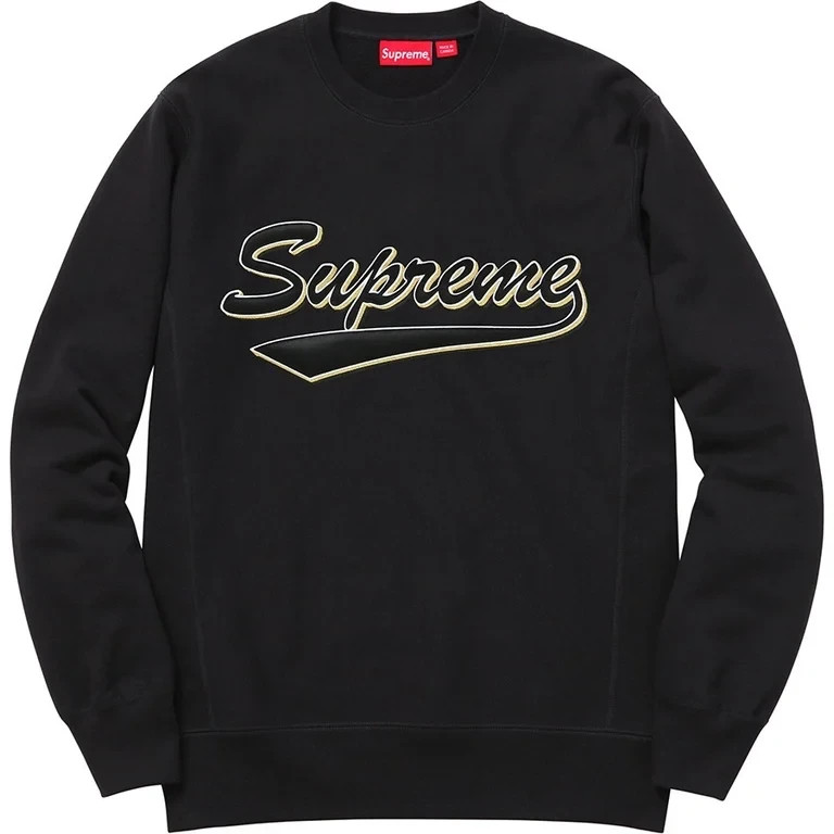 New Supreme Brush Script Crewneck Sweatshirt Sweater Top Fall Winter 2016 Size L