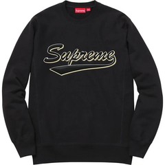 New Supreme Brush Script Crewneck Sweatshirt Sweater Top Fall Winter 2016 Size L