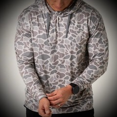 Burlebo Men’s Performance Hoodie – Lightweight XXL, Classic Deer Camo