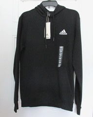 NEW MENS ADIDAS FEEL COZY FLEECE-LINED JERSEY HOODIE MEDIUM BLACK $50