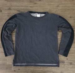 Nike Yoga Therma-FIT Essential Fleece Crewneck Sweatshirt Mens LG Charcoal Gray