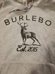 Burlebo Whitetail Deer Fleece Pullover Hoodie Heather Oatmeal Men’s Size Medium