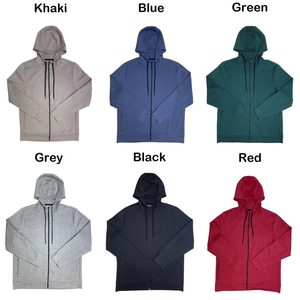 Member’s Mark Men’s Active Full Zip Hoodie Cotton/Polyeste Zippered Front Pocket