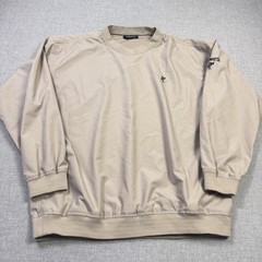 Ashworth Sweatshirt Mens 2XL Beige Microfiber Crew Neck Lightweight Golf