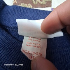 VTG Bassett Walker Plain Blank Blue Sweatshirt Size XLT Large X-Tall Lightweight
