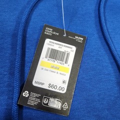 Under Armour Sleeveless Hoodie Men Medium Blue UA Icon Fleece Cotton Blend NEW