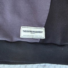 The Giving Movement Colorblock Sweatshirt Mens XS/S Black Oversize Sustainable