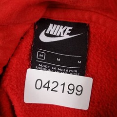 Nike Sweater Mens Medium Red Doral Swoosh Pullover Hoodie Sweatshirt *