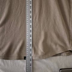 One Bone Mens Sleeveless Hoodie Tan French Terry Curved Hem Size 4 Athleisure