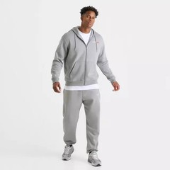 New Balance Athletics Flying NB Logo Full-Zip Mens Hoodie Gray Small NWT