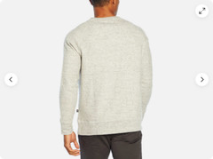 Banana Republic Men’s Waffle Crew Sweatshirt SIZE L COLOR GRAY