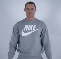 Nike Sweatshirt Men’s Sportswear Club Fleece Crew Neck Futura Logo Jumper – New