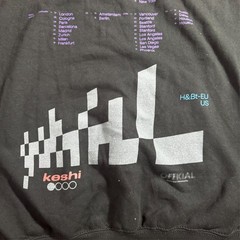 Keshi 2023 Hell and Back Official Tour Hoodie Mens Sz L Black Just Hoods Gabriel
