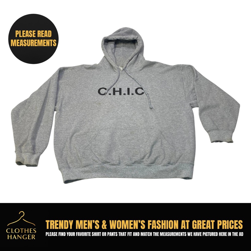 C.H.I.C. Hoodie Men’s XL Fleece Lined Gildan Heavy Blend Kangaroo Pocket 7272
