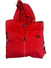 Nike Men’s Red Hoodie | 4Extra Large With Full Zip Front And Zip Pockets.