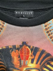 Nobility King Tut Tutankhamen Pharaoh Black Egyptian Sweatshirt L Snakes Unisex