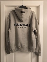 NWT ESSENTIALS FEAR OF GOD HOODIE SWEATSHIRT L DARK OATMEAL LARGE