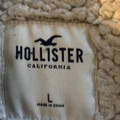 Hollister Men’s Blue/White Sherpa Lined Full Zip Hoodie Sweatshirt Size L
