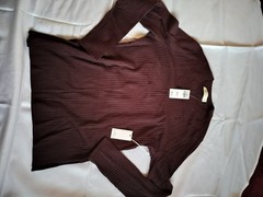 Title: NWT Abercrombie Men’s XL Plum Merino Wool Long Sleeve Pullover…