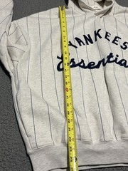 Fear of God Essentials NY Yankees Pinstripe Hoodie & Shorts Set Heather Gray